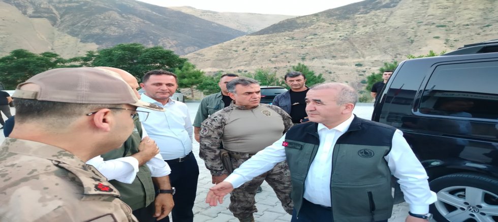 **Keban Nimri Yangınında Önemli Gelişme: Vali Numan Hatipoğlu Bölgede İncelemelerde Bulundu**