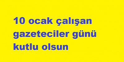 Bu gün çalışan gazeteciler günü