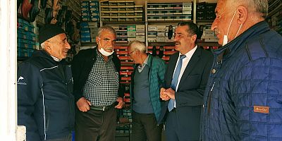İYİ PARTİ KEBAN İLÇE BAŞKANI KEMAL DEMİR ESNAF VE VATANDAŞLARA KENDİNİ TANITTI