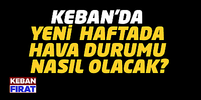 Keban'da yeni haftada hava durumu nasıl olacak?